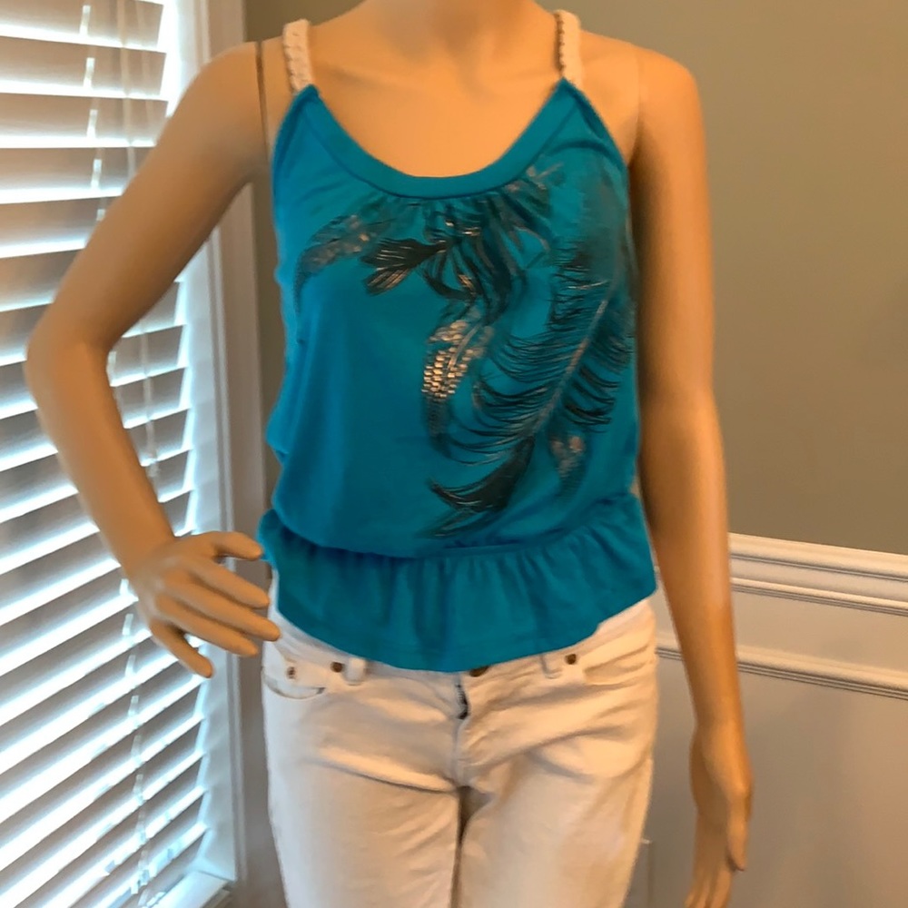 Girls muscle tank with braided straps. Size Large